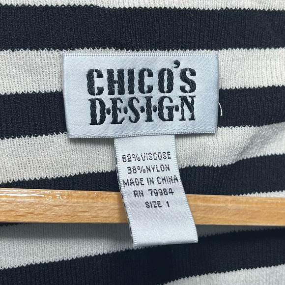 Chico's Design V Neck Sweater Top Medium - Picture 3 of 4